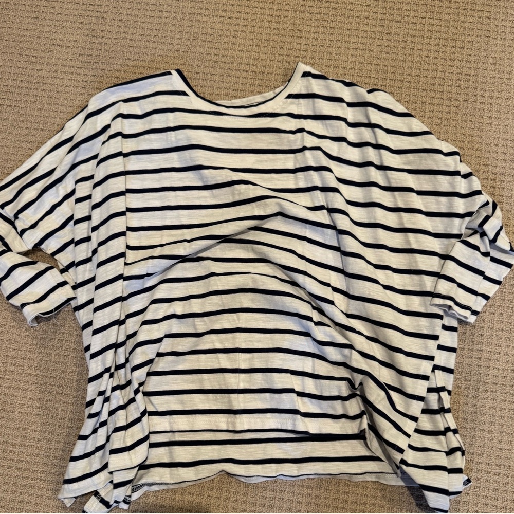 Mersea Striped Navy and White Women's Top